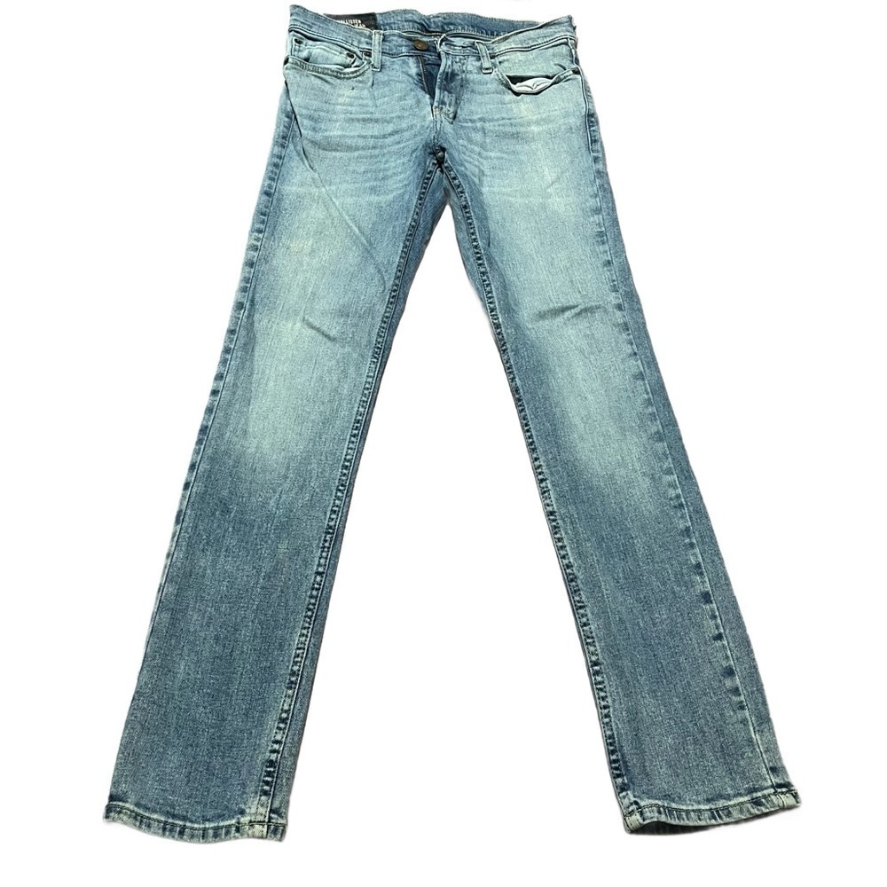 Hollister Light Blue Slim Straight Jeans Size 29x30 Trendy Skater California